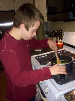 Nick cooking