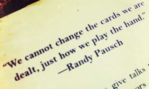 Randy Pausch cards dealt with
