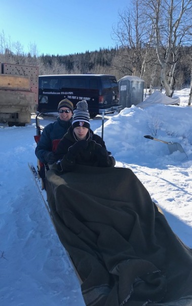 Nick and Dad dogsled 2019